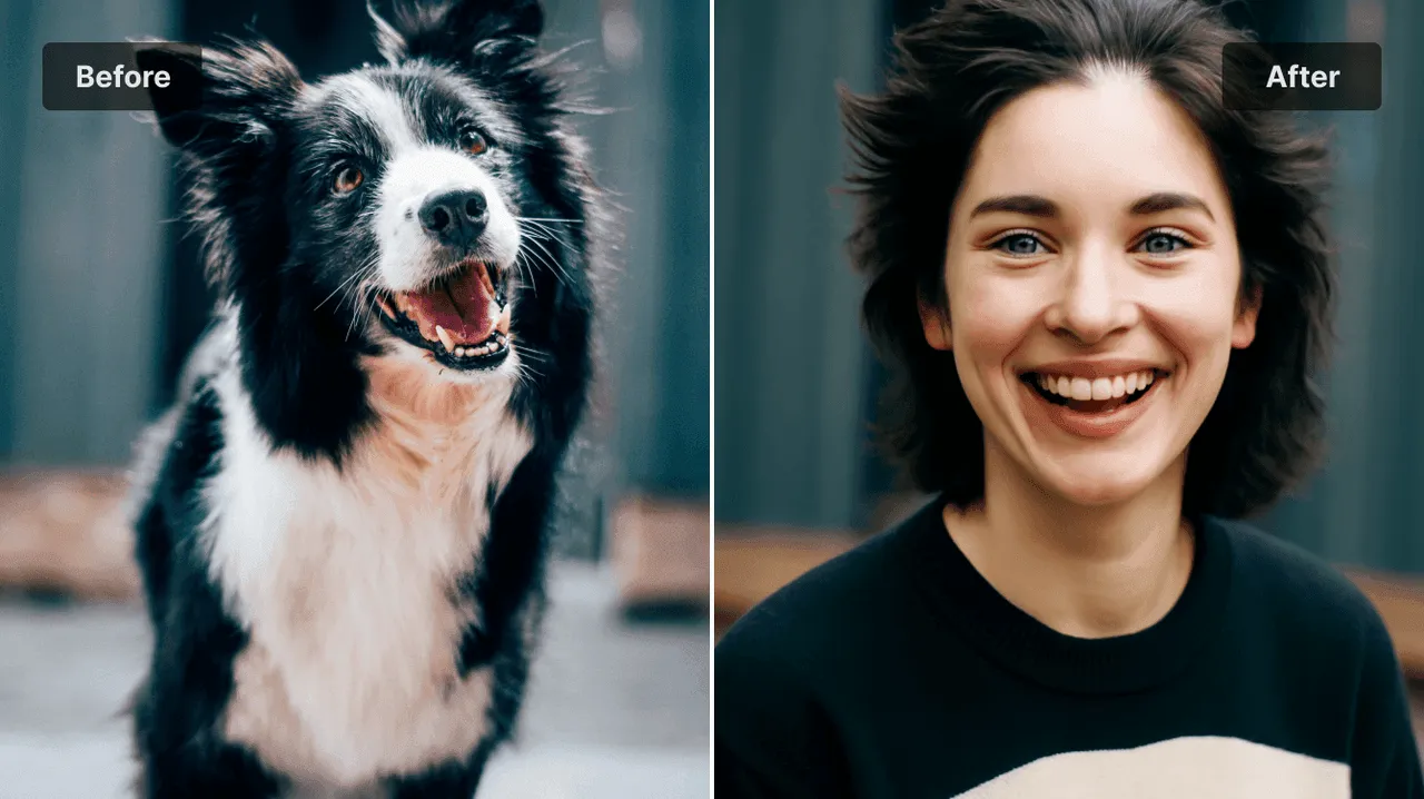 PXZ AI Pet to human dog example