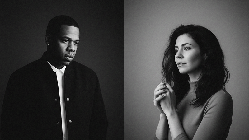 Half-body black-and-white